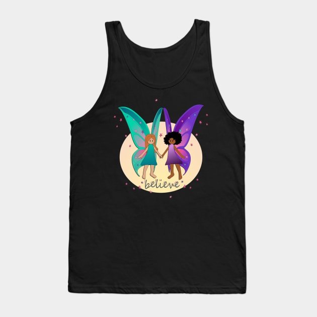 Believe -Fairy Friends - Full Moon Tank Top by Nutmegfairy